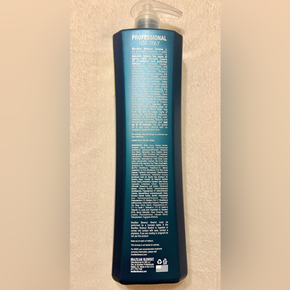 Brazilian Blowout Rewind Anti Aging Reparative Salon Treatment - 34 oz - Picture 7 of 9